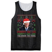 Funny Santa Joe Biden Merry Uh Uh Christmas Ugly Mesh Reversible Basketball Jersey Tank