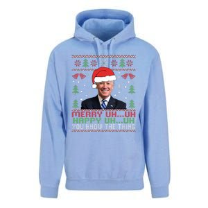 Funny Santa Joe Biden Merry Uh Uh Christmas Ugly Unisex Surf Hoodie