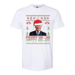 Funny Santa Joe Biden Merry Uh Uh Christmas Ugly Softstyle CVC T-Shirt