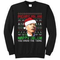 Funny Santa Joe Biden Merry Uh Uh Christmas Ugly Premium Sweatshirt