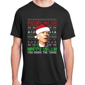 Funny Santa Joe Biden Merry Uh Uh Christmas Ugly Premium Adult ChromaSoft Performance T-Shirt