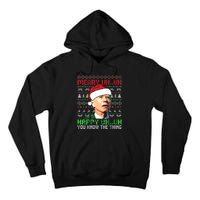 Funny Santa Joe Biden Merry Uh Uh Christmas Ugly Premium Tall Hoodie