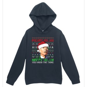 Funny Santa Joe Biden Merry Uh Uh Christmas Ugly Premium Urban Pullover Hoodie