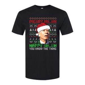 Funny Santa Joe Biden Merry Uh Uh Christmas Ugly Premium Softstyle CVC T-Shirt