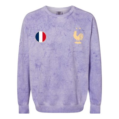 France Soccer Jersey Football Roosters Flag Colorblast Crewneck Sweatshirt