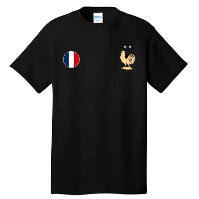 France Soccer Jersey Football Roosters Flag Tall T-Shirt