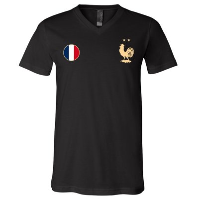 France Soccer Jersey Football Roosters Flag V-Neck T-Shirt