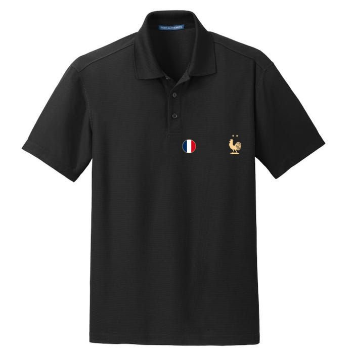 France Soccer Jersey Football Roosters Flag Dry Zone Grid Polo