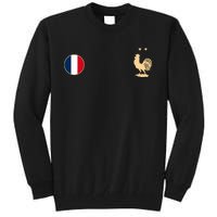 France Soccer Jersey Football Roosters Flag Tall Sweatshirt