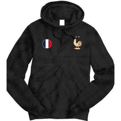 France Soccer Jersey Football Roosters Flag Tie Dye Hoodie