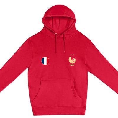 France Soccer Jersey Football Roosters Flag Premium Pullover Hoodie