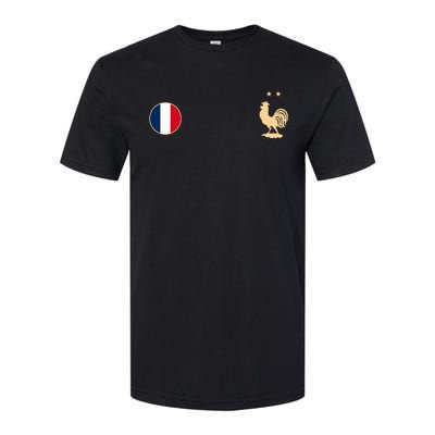 France Soccer Jersey Football Roosters Flag Softstyle CVC T-Shirt