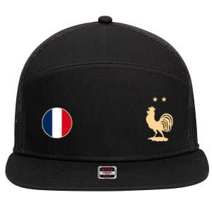 France Soccer Jersey Football Roosters Flag 7 Panel Mesh Trucker Snapback Hat