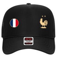 France Soccer Jersey Football Roosters Flag High Crown Mesh Back Trucker Hat