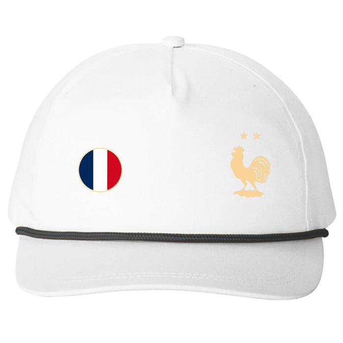 France Soccer Jersey Football Roosters Flag Snapback Five-Panel Rope Hat