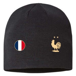 France Soccer Jersey Football Roosters Flag Sustainable Beanie