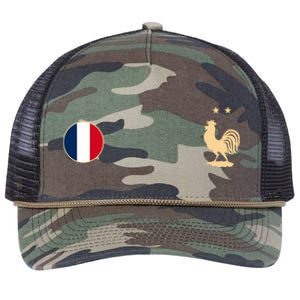 France Soccer Jersey Football Roosters Flag Retro Rope Trucker Hat Cap