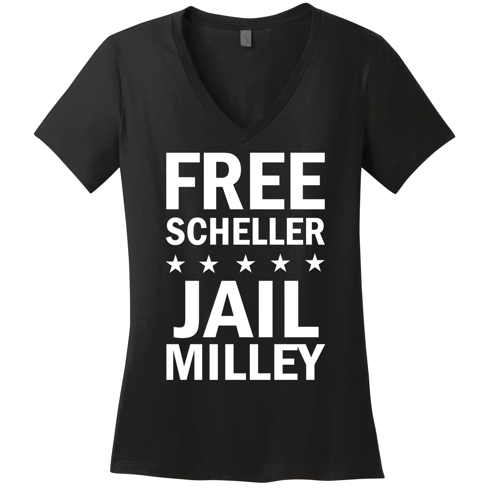 Free Scheller Jail Milley Women's V-Neck T-Shirt