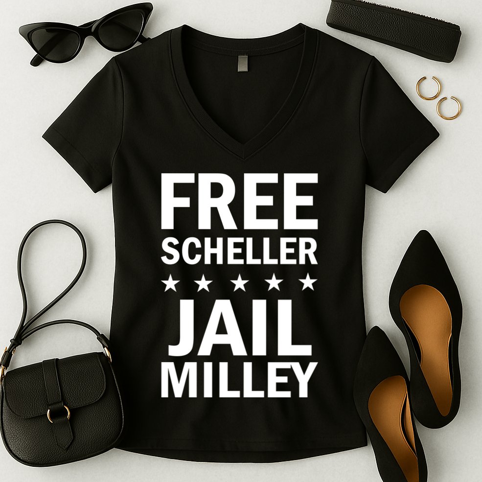 Free Scheller Jail Milley Women's V-Neck T-Shirt