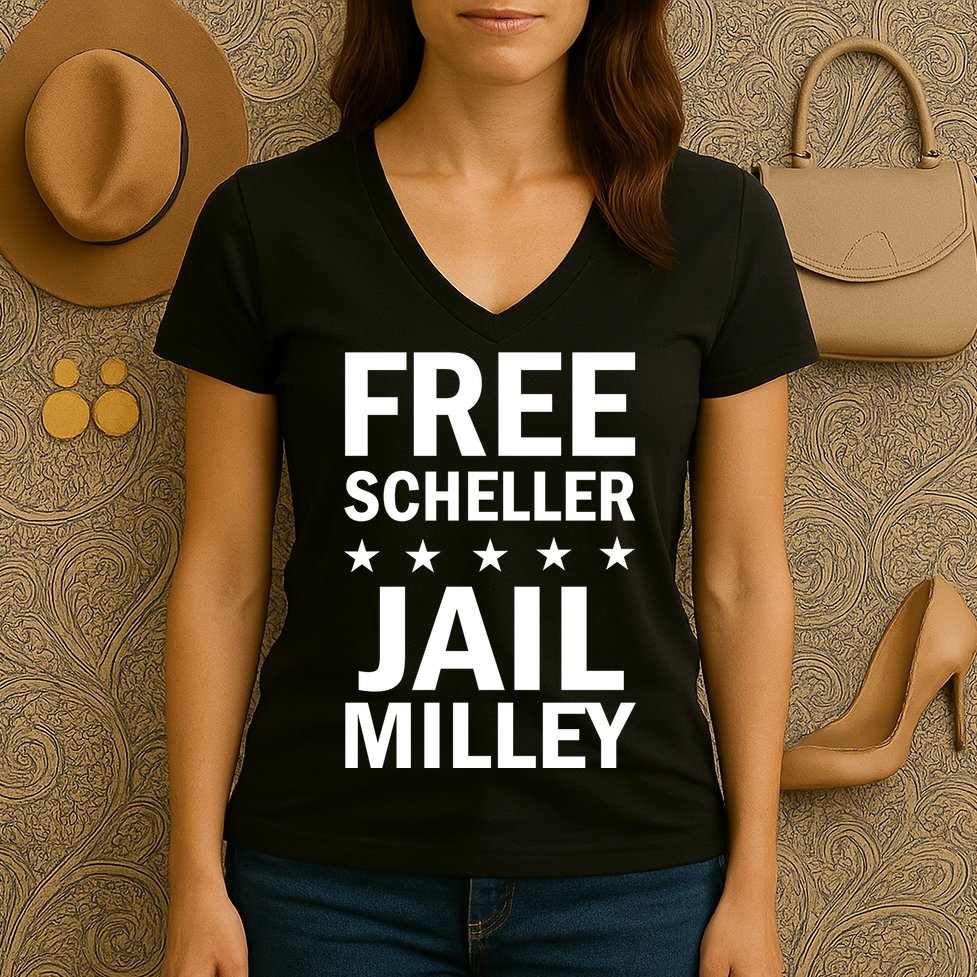 Free Scheller Jail Milley Women's V-Neck T-Shirt