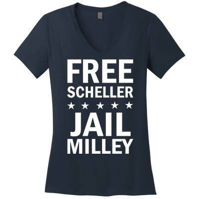 Free Scheller Jail Milley Women's V-Neck T-Shirt