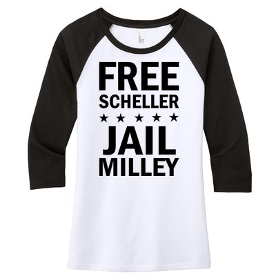 Free Scheller Jail Milley Women's Tri-Blend 3/4-Sleeve Raglan Shirt