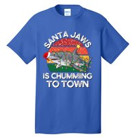 Funny Santa Jaws Shark Christmas Lights Sharkmas Xmas Retro Cute Gift Tall T-Shirt