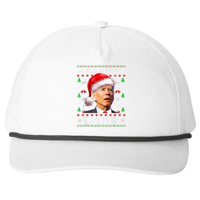 Funny Santa Joe Biden Happy Easter Ugly Christmas  Snapback Five-Panel Rope Hat