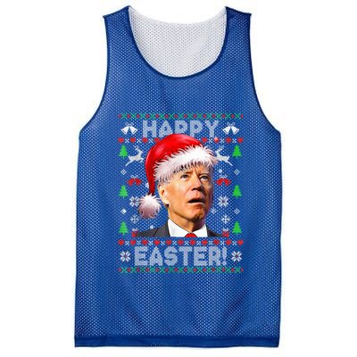 Funny Santa Joe Biden Happy Easter Ugly Christmas  Mesh Reversible Basketball Jersey Tank