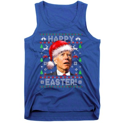 Funny Santa Joe Biden Happy Easter Ugly Christmas  Tank Top