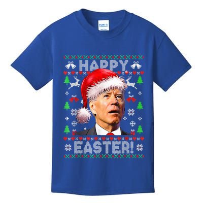 Funny Santa Joe Biden Happy Easter Ugly Christmas  Kids T-Shirt