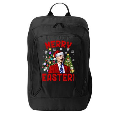 Funny Santa Joe Biden Happy Easter Ugly Christmas Confused Gift City Backpack