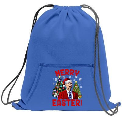 Funny Santa Joe Biden Happy Easter Ugly Christmas Confused Gift Sweatshirt Cinch Pack Bag