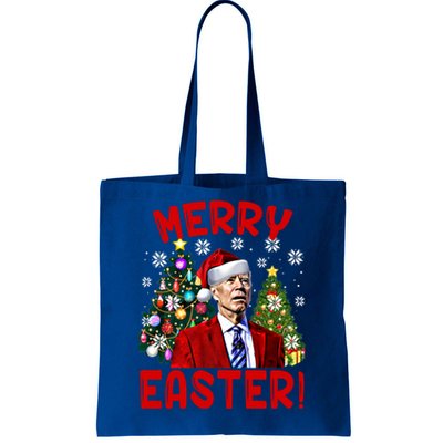 Funny Santa Joe Biden Happy Easter Ugly Christmas Confused Gift Tote Bag