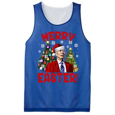 Funny Santa Joe Biden Happy Easter Ugly Christmas Confused Gift Mesh Reversible Basketball Jersey Tank