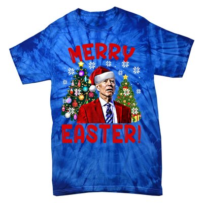 Funny Santa Joe Biden Happy Easter Ugly Christmas Confused Gift Tie-Dye T-Shirt