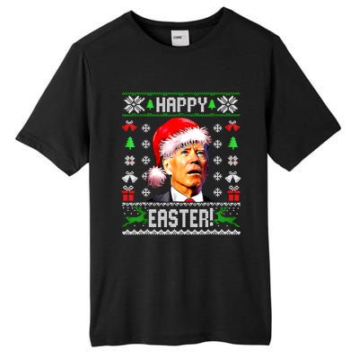 Funny Santa Joe Biden Happy Easter Ugly Christmas Confused Gift Tall Fusion ChromaSoft Performance T-Shirt