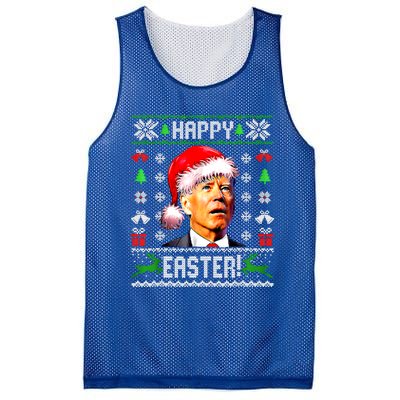 Funny Santa Joe Biden Happy Easter Ugly Christmas Confused Gift Mesh Reversible Basketball Jersey Tank