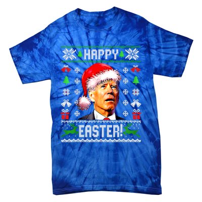 Funny Santa Joe Biden Happy Easter Ugly Christmas Confused Gift Tie-Dye T-Shirt