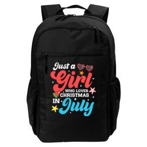 Funny Summer Just A Girl Who Loves Christmas In July Daily Commute Backpack