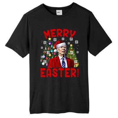 Funny Santa Joe Biden Happy Easter Ugly Christmas Confused Gift Tall Fusion ChromaSoft Performance T-Shirt