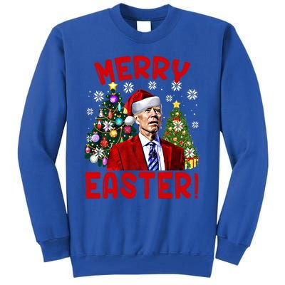 Funny Santa Joe Biden Happy Easter Ugly Christmas Confused Gift Tall Sweatshirt