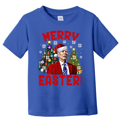 Funny Santa Joe Biden Happy Easter Ugly Christmas Confused Gift Toddler T-Shirt