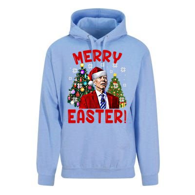 Funny Santa Joe Biden Happy Easter Ugly Christmas Confused Gift Unisex Surf Hoodie