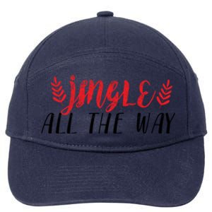 Funny Simple Jingle All The Way Meaningful Gift 7-Panel Snapback Hat