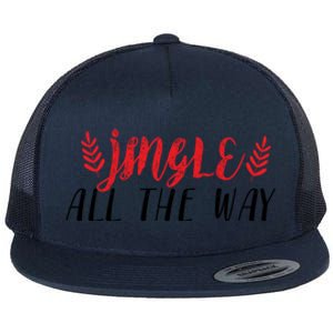 Funny Simple Jingle All The Way Meaningful Gift Flat Bill Trucker Hat