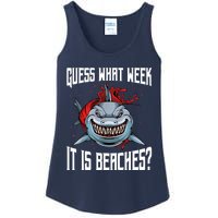 Funny Shark Joke Guess What Week It Is Sarcastic Party Beach Ladies Essential Tank