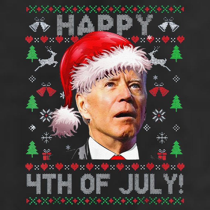 Funny Santa Joe Biden Happy 4th Of July Ugly Christmas Cool Comfort Performance Bucket Hat