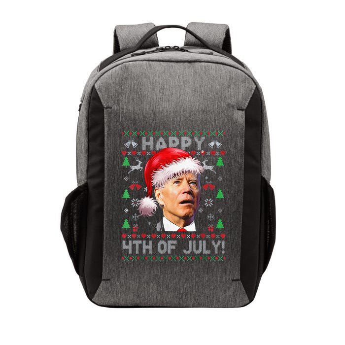 Funny Santa Joe Biden Happy 4th Of July Ugly Christmas Vector Backpack