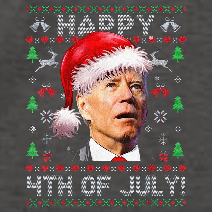 Funny Santa Joe Biden Happy 4th Of July Ugly Christmas Vector Backpack